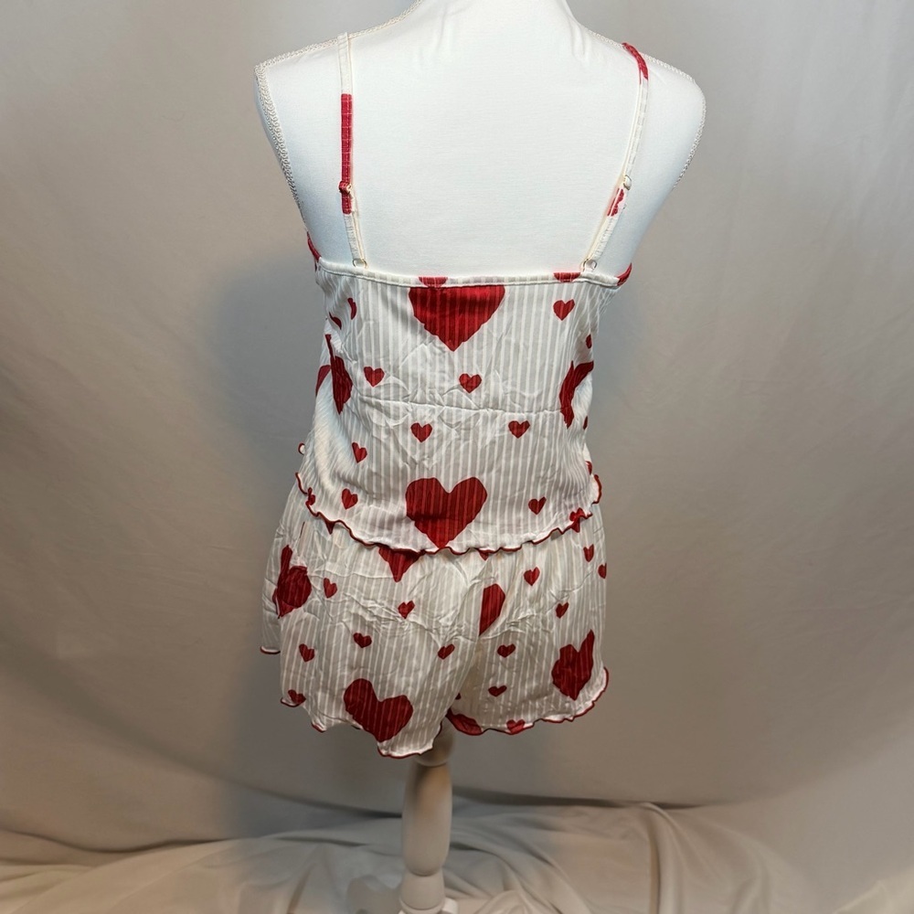 Sexy Heart Print Women's Pajama Set Size Large - Picture 3 of 6